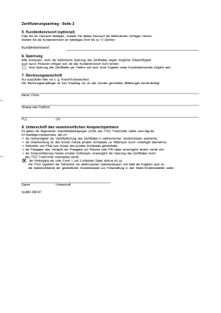 Zertifizierungsantrag (Seite 2)